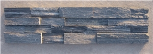 Charcoal Ledger Panel-split Surface, Black Slate Cultured Stone