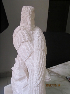 Persian White Alabaster Carved Artifact