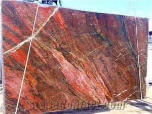 Brazil Red Fire Granite Slab