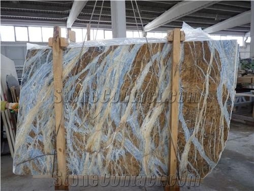 Polished Blue Jeans Marble Slab(own Factory)