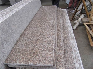 G687 Granite Slabs, China Peach Red Granite Tiles
