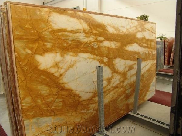 Polished Giallo Siena Marble Slab(own Factory)