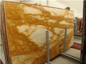 Polished Giallo Siena Marble Slab(own Factory)