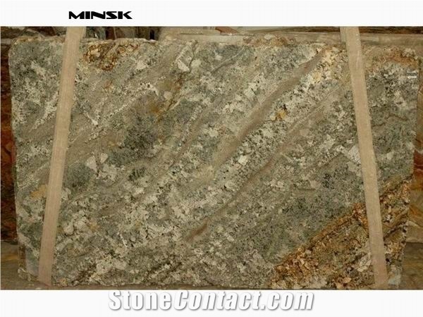 Polished Minsk Green Granite Slab(good Thickness)