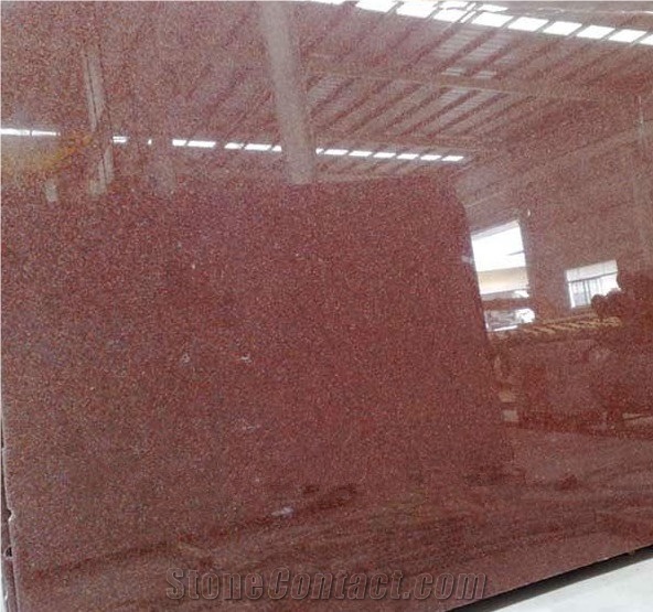 Polished Ruby Red Granite Slab(own Factory)