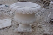 White Sandstone Flower Pot