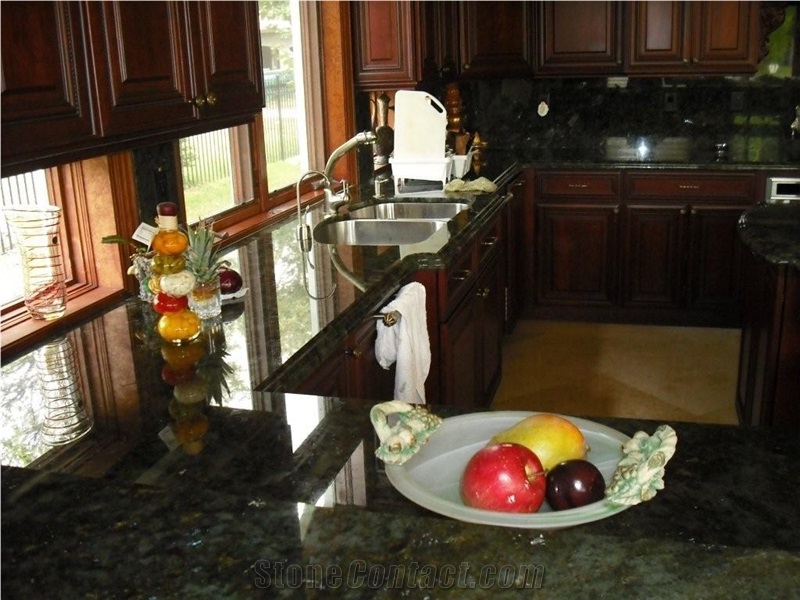 Verde Ubatuba Granite Counter Top Green Granite Kitchen