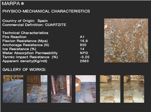 Marpa Quartzite Floor Tiles, Spain Brown Quartzite
