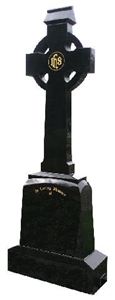 JET 13 Headstone in Absolute Black India Granite