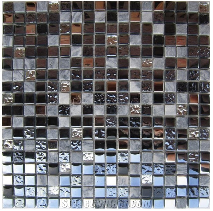 MS- Glass Mosaic Madrid Metallic