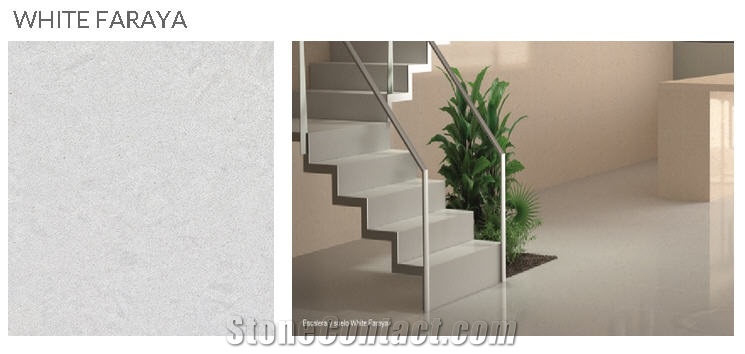 White Faraya Compact Marmol Staircase