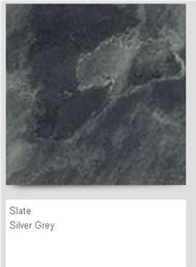 Silver Grey Slate Slabs & Tiles, India Grey Slate