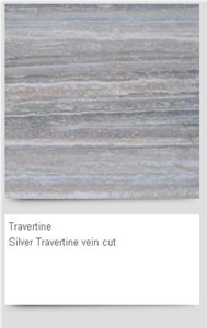 Silver Travertine Vein Cut Tile,Grey Travertine
