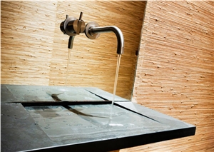 Slate Sink in Wetroom, Mustang Brazilian Black Slate