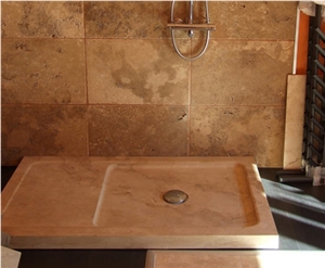 Beige Travertine Shower Base