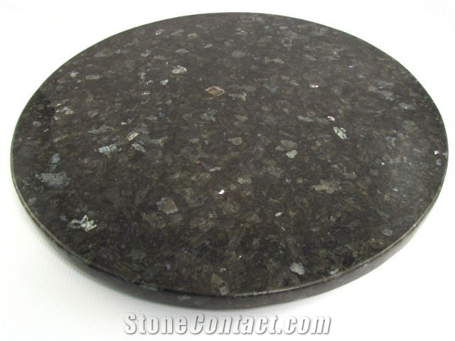 Table Top Labrador Emerald Pearl Diameter 80 cm, Blue Granite