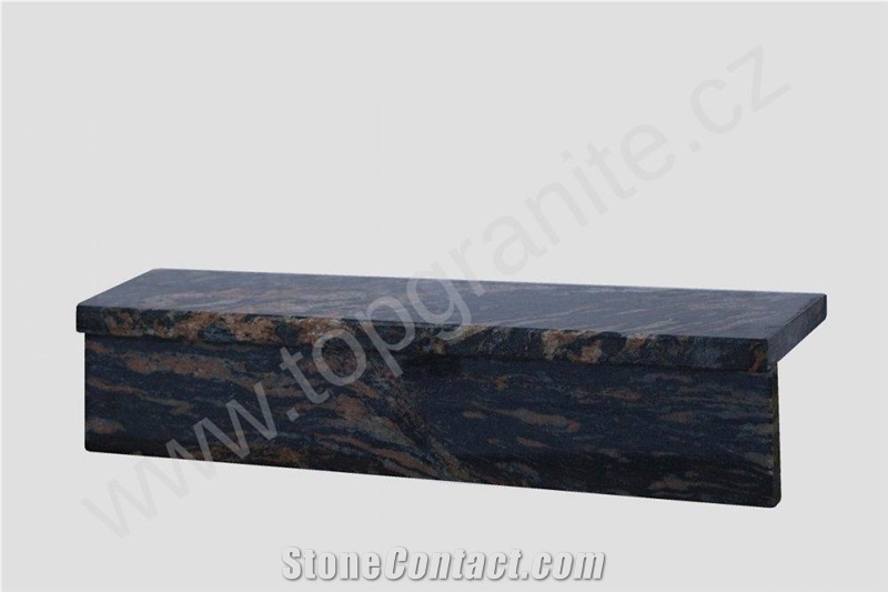 Treads and Risers (width 14 Cm) Aurora Borealis, Granite
