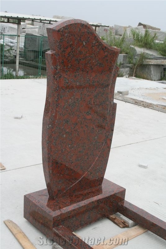 Santiago Red Tombstone, Red Granite Tombstone