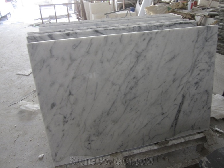Bianco Carrara White Marble Slabs, Bianco Gioia Marble Slabs
