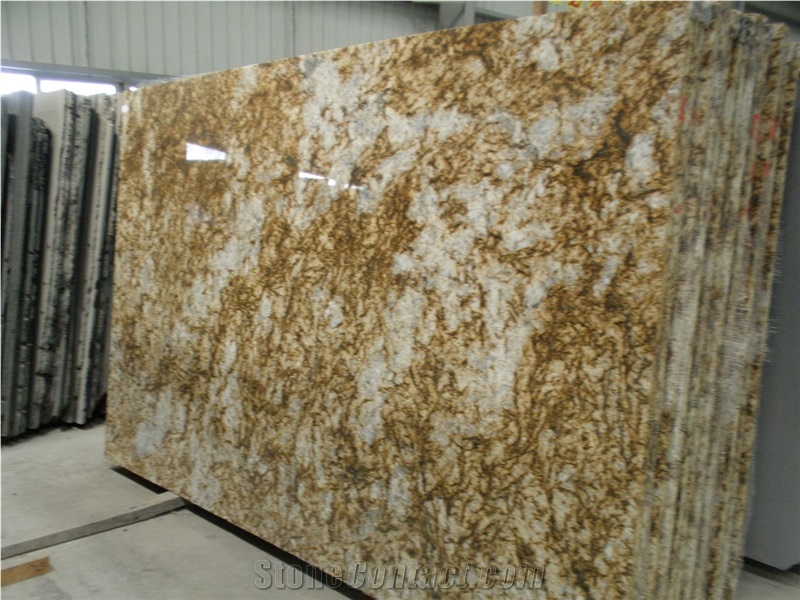 Gold Macaubas Granite Slabs, Brazil Beige Granite