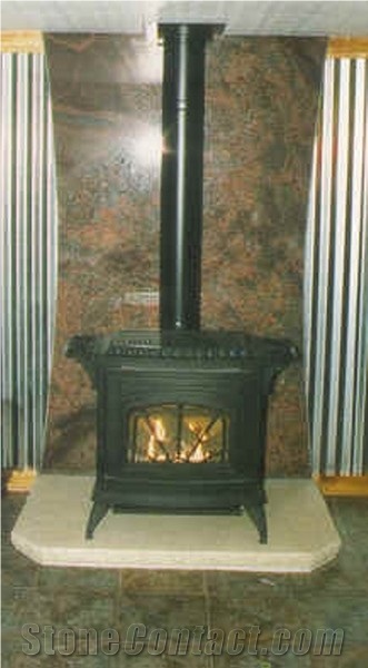 Agate Red Granite Fireplace Surround
