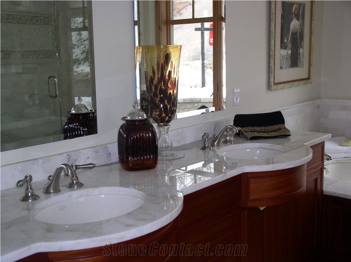 Calcutta Gold Marble Vanity Top, Calcutta Supreme Marble Bathroom Top, Calcutta Gold White Marble Bathroom Top