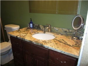 Eden Granite Bathroom Counter Top, Yellow Granite Bath Tops