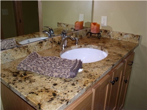 Lapidus Granite Bathroom Countertop, Yellow Granite