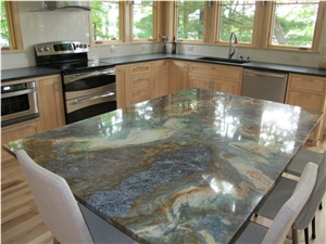 Louise Blue Quartzite Kitchen Countertop