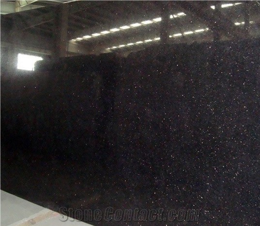 Polish Black Galaxy Granite Slab,tile