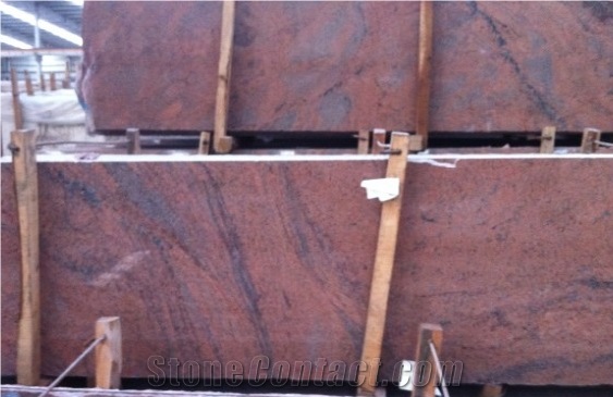 Red Multicolor, Multicolor Red, Colorful Red Granite Slabs, Tiles