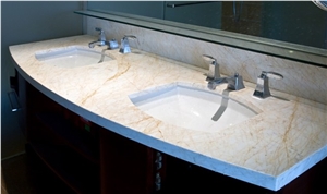 Supply Gold Spider Vanity-tops with Basin for Bathroom