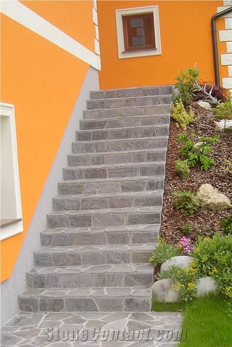 Slovenia Grey Slate Stairs