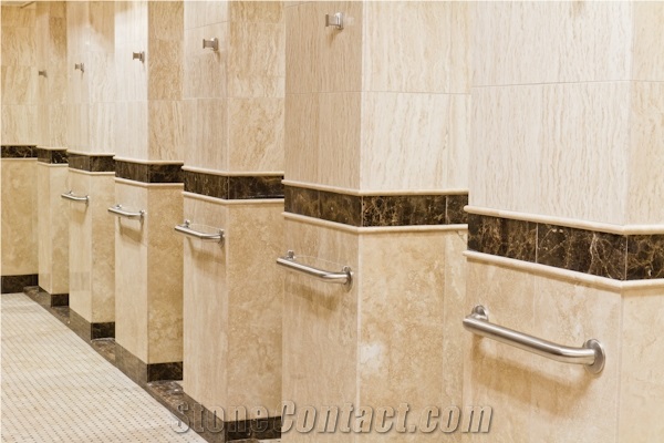 Gym Lobby Marble Wall Covering Tiles, Italy Beige Marble