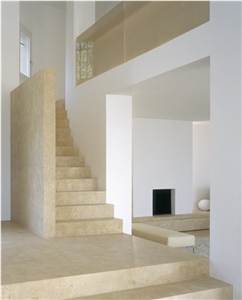Bianco Avorio Limestone Stairs, Bianco Avorio Beige Limestone Stairs