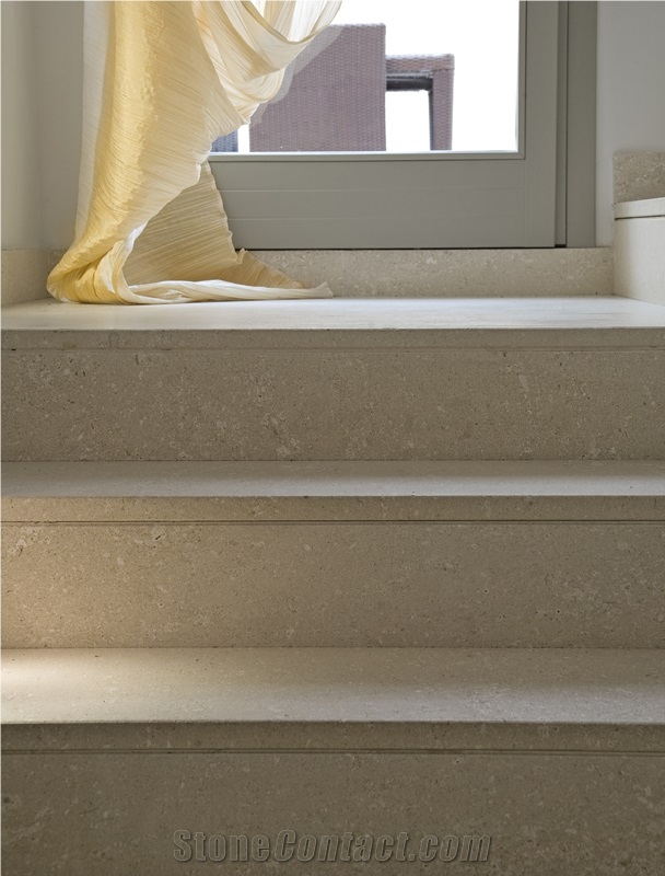 Grigio Argento Limestone Stairs, Grigio Argento Grey Limestone Stairs