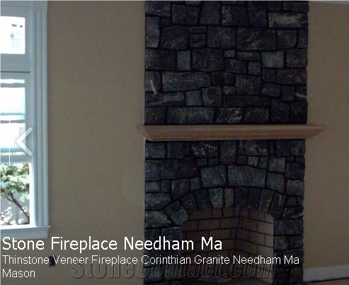 Thinstone Veneer Fireplace With Corinthian Granite Brown Granite