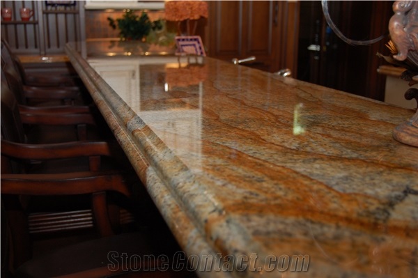 Verniz Tropical Granite Kitchen Countertop, Verniz Tropical Yellow Granite Kitchen Countertops