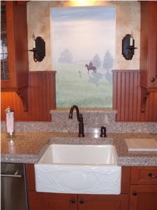 Quartz Stone Kitchen with Farm Sink