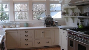 Statuary Marble and Absolute Black Granite Kitchen Tops, Statuary White Marble Kitchen Tops