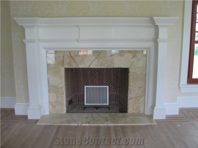 Vanilla Onyx Fireplace Surround, Beige Onyx Fireplace Surround