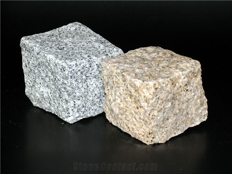 Granite Landscaping Stones, Cobble Stone, G603 Grey Granite Cobble Stone