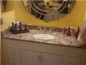 Genesis Granite Bathroom Vanity Top, Genesis Yellow Granite Bathroom Vanity Top