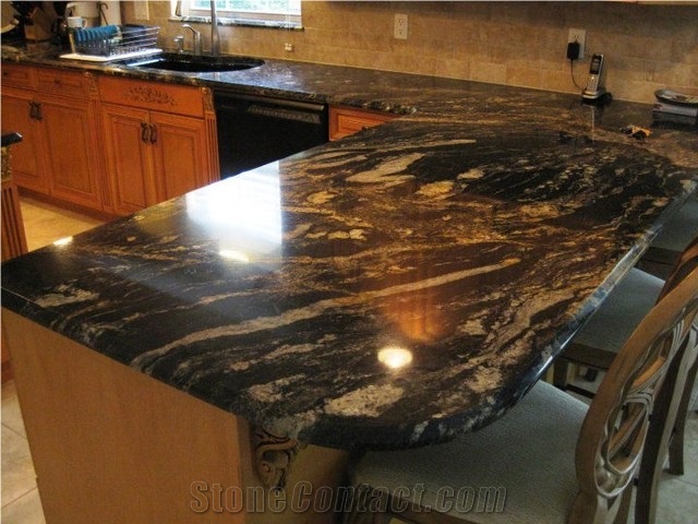 Titanium Granite Kitchen Countertop, Titanium Black Granite Kitchen Countertops