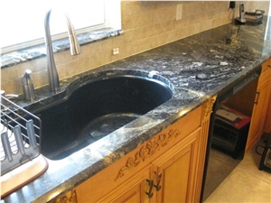 Titanium Granite Kitchen Countertop, Titanium Black Granite Kitchen Countertops
