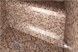 Glass Mosaic Steam Room Design and Installation