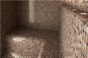 Glass Mosaic Steam Room Design and Installation