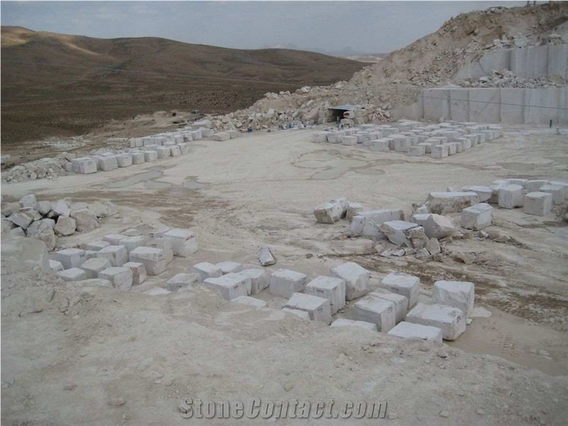 Marble Stone Blocks, Iran White Marble