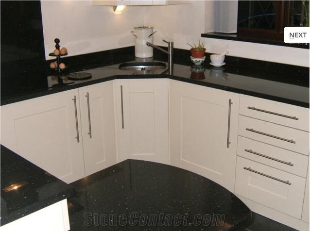 Nero Angola Granite Kitchen Countertop, Angola Black Granite Kitchen Countertops