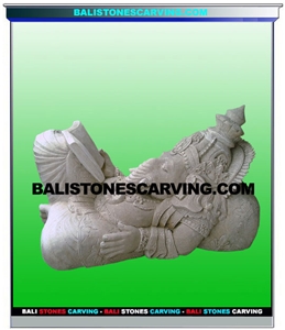Ganesha Statue with White Palimo Sandstone